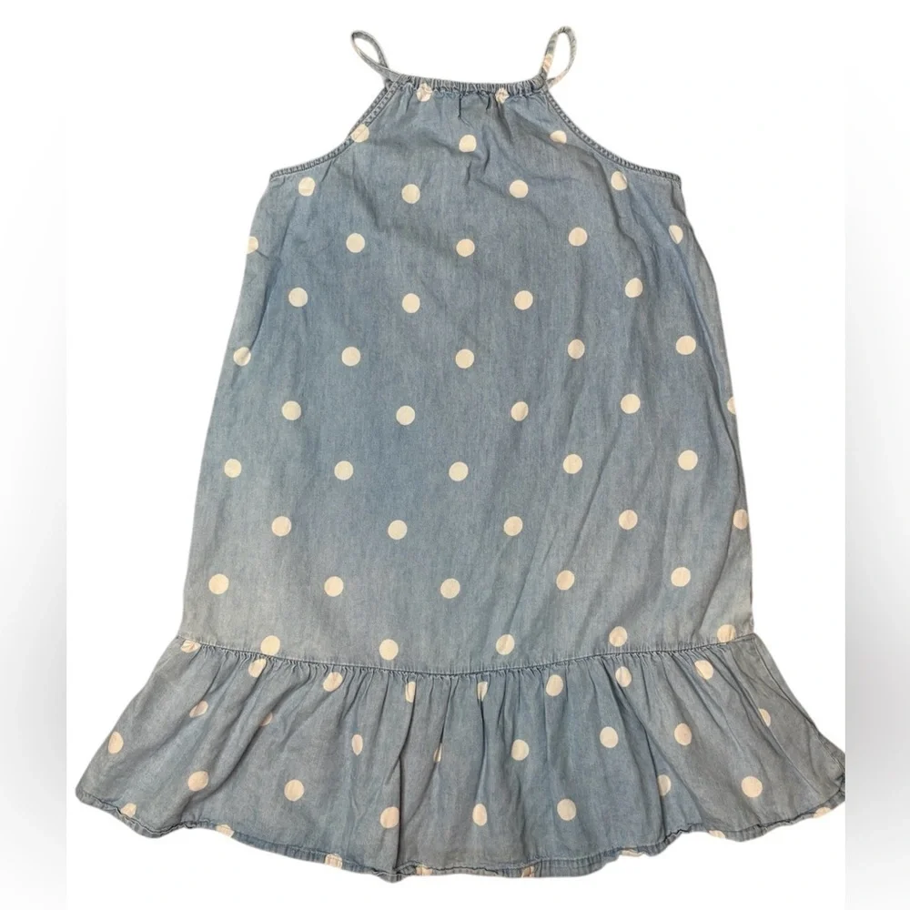 Old Navy Chambray Polka Dot Swing Sundress Size L